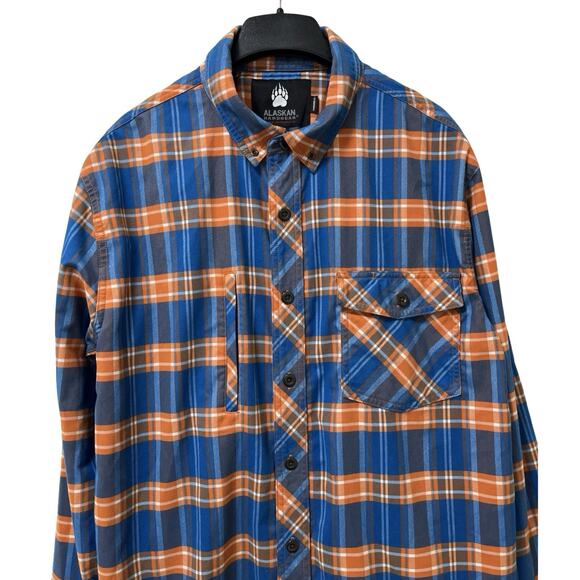 Alaskan Hardgear Mens Boars Nest Plaid Flannel Button Up Shirt Size XLT Country - Picture 3 of 9
